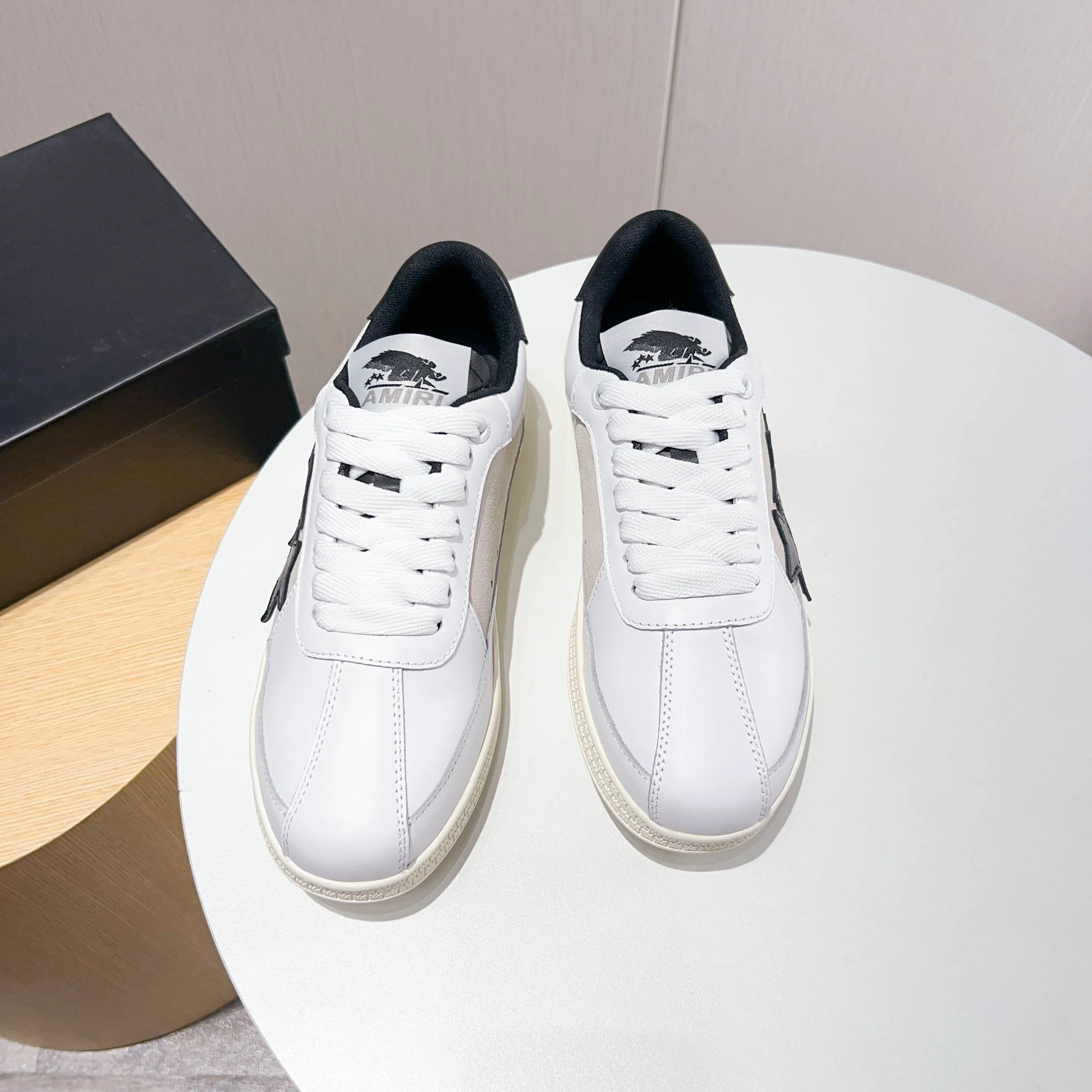 Men's shoes 💰420 [New style] 🌲🌲Balmain - New Amiri trendy shoes, low-top casual sports shoes, the same style as celebrities, made of selected pebbled cowhide and frosted cowhide, original outsole, comfortable on the feet, high-end workmanship, welcome to buy. Size: 39-45 (46 customized)